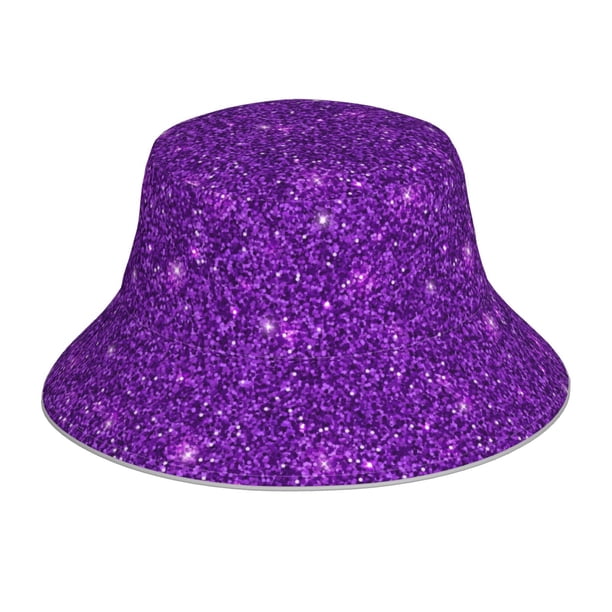 Balery Purple Glitter Sombreros para el sol para hombre y mujer, sombrero de pescador con UPF 50+
