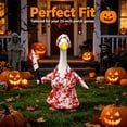 thumbnail image 3 of Halloween Nurse Goose Outfit for 23 Inch Lawn Goose Statue, Spooky Porch Goose Costume, Fabric Dress for Yard, Lawn, Garden and Patio Decor, 3 of 8