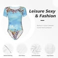 thumbnail image 6 of Easygdp Sea and Fish Women's One-Piece Swimsuit Slim Fit Crew Neck Bodysuit Athletic Swimwear with Concealed Buckle - XX-Large, 6 of 9