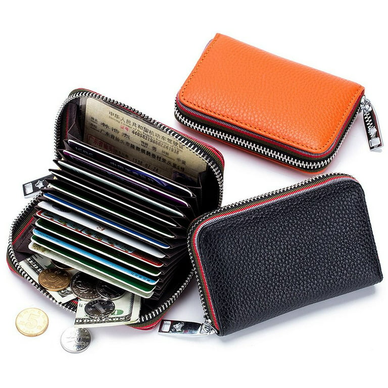  Roulens Wallet for Women RFID Blocking PU Leather Leaf Pendant Card  Holder Phone Checkbook Organizer Zipper Coin Purse : Clothing, Shoes &  Jewelry