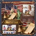 thumbnail image 2 of America 250Th Anniversary Wooden Patriotic Desk Ornament 4Th of July Home Table Decoration Independence Day Patriotic Centerpiece Decor 1 Pack, 2 of 7