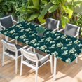 thumbnail image 2 of Green Summer Botanical Table Cloths for 8 Foot Rectangle Tables, Spring Floral Birds Farmhouse Patio Waterproof Elastic Fitted Tablecloths, Washable Rectangular Table Cover for Camping, 2 of 8