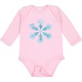 thumbnail image 3 of Inktastic Icy Blue Winter Snowflake Boys or Girls Long Sleeve Baby Bodysuit, 3 of 5