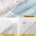 thumbnail image 4 of No Hook Shower Curtain with Snap in Liner, Color Block Checkered Waterproof Bath Curtain Double Layers with See Through Top Window, Abstract Geometric Art Hotel Shower Curtains 36x72in, 4 of 9