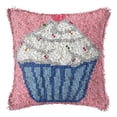 thumbnail image 1 of veasfak Latch Hook DIY Cushion Cover Rug Carpet Making Embroidery Ice Cream, 1 of 9