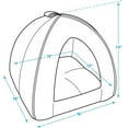 thumbnail image 2 of Pet Tent-Soft Bed for Dog and Cat by Best Pet Supplies - Brown Linen, 16" x 16" x H:14", 2 of 5