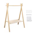 thumbnail image 1 of Labymos Outdoor Wood Cookware Hanging Rack Camping Triangular Hanging Rack with Hooks Storage Bag, 1 of 7