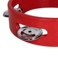 thumbnail image 5 of 6 Inch Handheld Wooden Tambourine Hand Bell Percussion Musical Toy Single Row Metal Jingles Red for Party Kids Games, 5 of 9