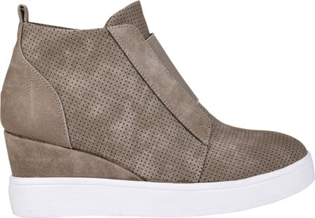 journee clara wedge sneaker grey