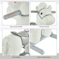 thumbnail image 5 of Kids Bikes Kids Plush Ride-On Rocking Horse with Bear Toy, Children Chair with Soft Plush Toy & Fun Realistic Sounds, White,Kids Riding Toys, 5 of 5