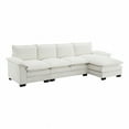 thumbnail image 6 of MAYEERTY 118" Modern Chenille Sectional Sofa - 5-Seat L-Shaped Couch with Double Cushions/Storage Pockets/Reversible Chaise, 3 Colors, 6 of 25