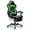Black+green, variant on ELECWISH Computer Gaming Chair, Reclining Gaming Chair for Adults, High Back Gamer Chair with Footrest, Headrest and Lumbar Support PU Leather, Green