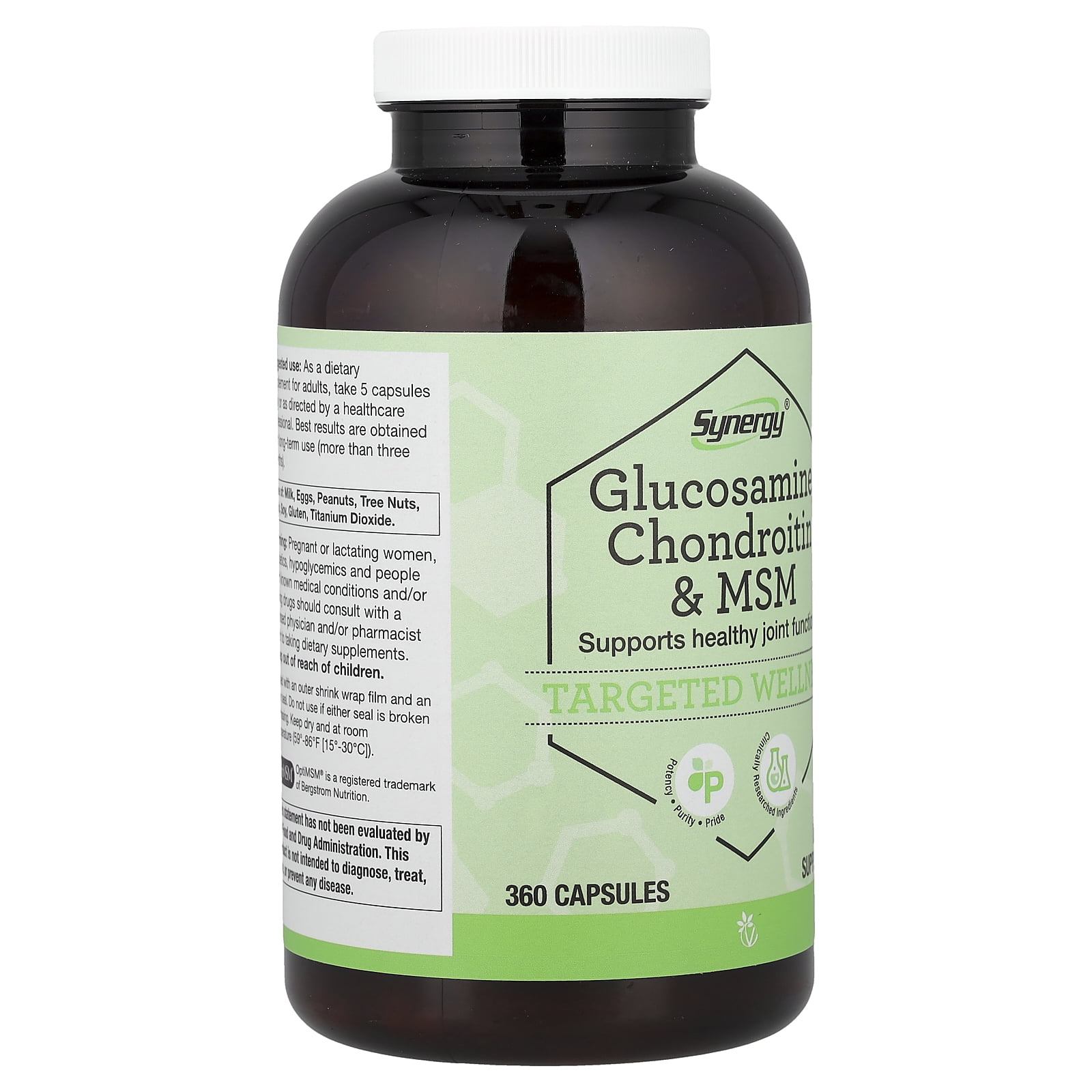 Vitacost Synergy®, Glucosamine, Chondroitin & MSM, 360 Capsules