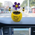 thumbnail image 2 of Solar Powered Car Toy Solar Dancing Sunflower Toys Car Dashboard Ornament Car Swinging Dancing Toy Solar Dancing Figurines Tabletop Shaking Ornament for Car Office Home Decor, 2 of 4