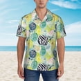 thumbnail image 2 of Fuzoiu Shell Clam Print Hawaiian Shirt for Men, Summer Beach Casual Short Sleeve Button Down Shirts, Men’s Beach Summer Shirts with Pocket,XX-Large, 2 of 7