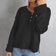 thumbnail image 2 of Vedolay Cropped Sweater Womens Plus Size Sweaters Casual Long Sleeve Crewneck Knit Pullover Tops,Black XXL, 2 of 5