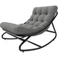 thumbnail image 4 of EastVita Outdoor Papasan Rocking Chair Oversized Egg Chair with Thick Waterproof Cushion Heavy Duty Metal Rocker Chair Modern Gray Comfy Lounge Chair for Indoor Living Room/Patio/Garden, 4 of 8