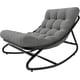thumbnail image 4 of Outdoor papasan rocking chair oversized egg chair con thick waterproof cushion heavy-duty metal rocker moderno gray comfy lounge chair para sala de estar/patio/garden, 4 of 7