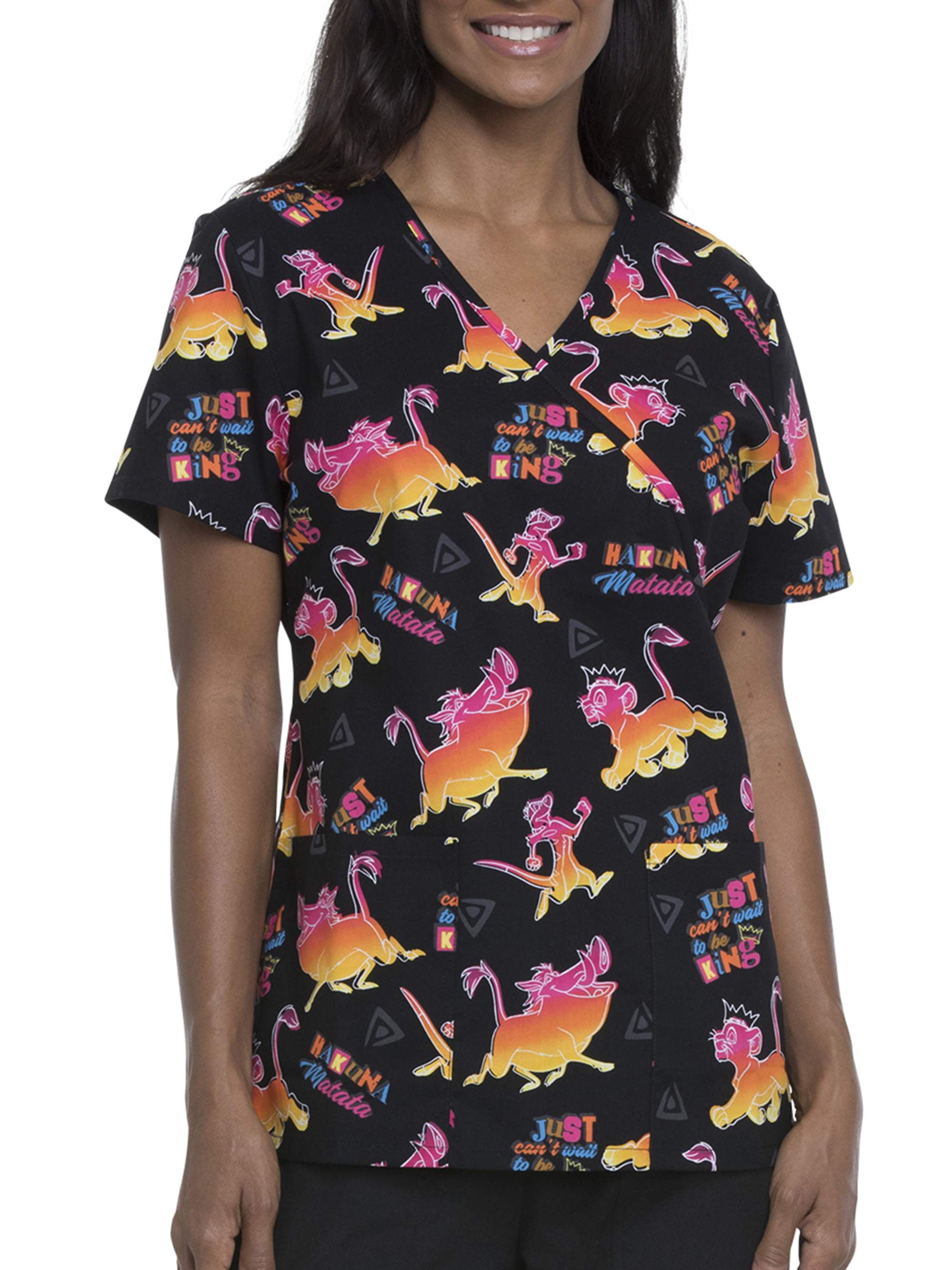 NEW Scrubs Dental Print Scrub Top 5X Blue Tooth Tops Scrubs