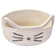 thumbnail image 2 of Cesta de Almacenamiento Tejida con Orejas de Gato y Cuerda de Algodón | Organizador de Escritorio Bohemio para Oficina, Hogar, Cosméticos, Aperitivos y Artículos Diversos | Organizador Multiusos para, 2 of 6