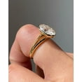 thumbnail image 2 of 2.50Ct Oval Cut Simulated Diamond 925 Silver Wedding Ring 14k Yellow Gold Plated, 2 of 5