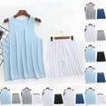 thumbnail image 4 of Chiccall Mens 2 Pieces Summer Outfits Elastic Waist Shorts Solid Sleeveless V Neck Tank Tops, 4 of 4