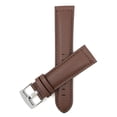 thumbnail image 1 of Extra Long (XL), 18mm Leather Watch Band Strap, Mat, Tone-on-Tone Stitching, Stainless Steel Buckle, 1 of 7