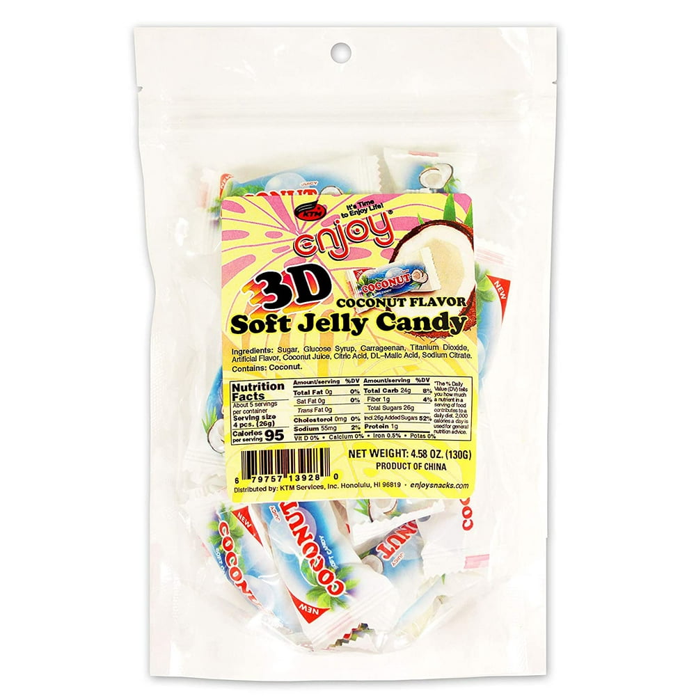 Enjoy 3D Soft Jelly Candy Coconut Flavor