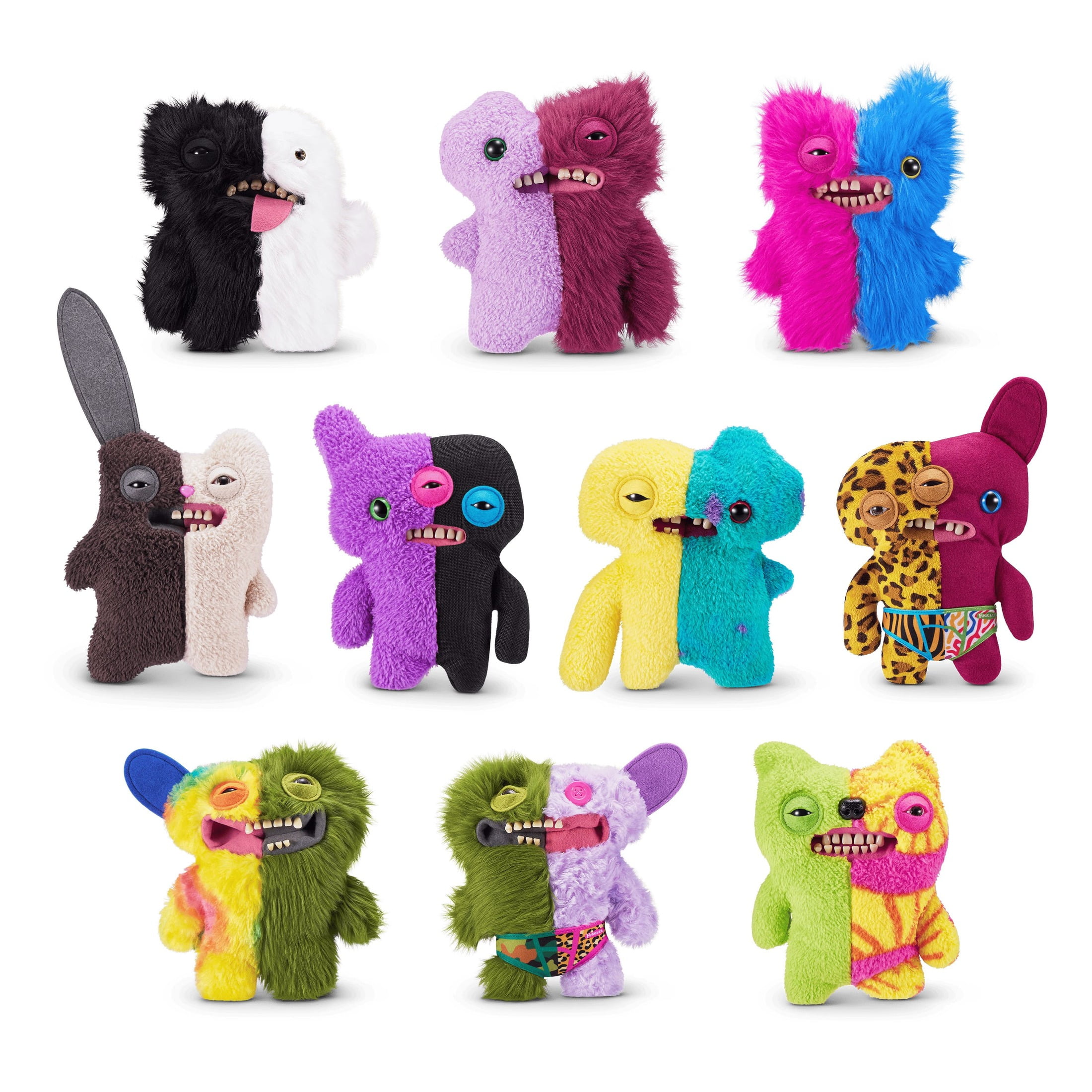 Fuggler Misfit Monsters 9-inch Series 1 (Munch Tooth - Green & MultiBoth Teddy pile) by ZURU