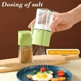 thumbnail image 4 of Salt Dispenser with Push-Button Control - Quantitative Seasoning Bottle, Moisture-Proof, Square Glass Jar, Precise Sodium Chloride Control, Kitchen Spice Container, Food-Grade, Visible Capacity, 4 of 6