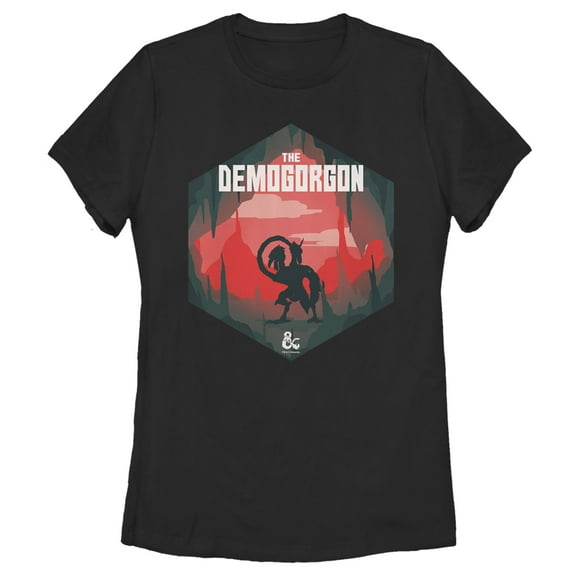 Women's Dungeons & Dragons Demogorgon Monster Frame  Graphic Tee Black Large
