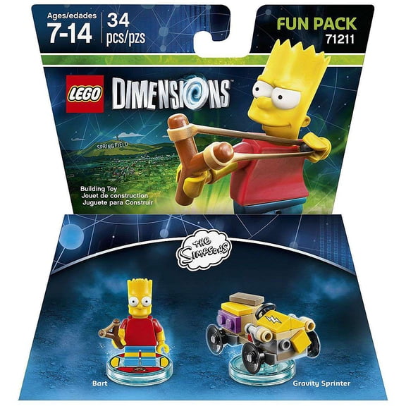 Pre-Owned LEGO Dimensions The Simpsons Bart Fun Pack 34 Piece Building Set 71211