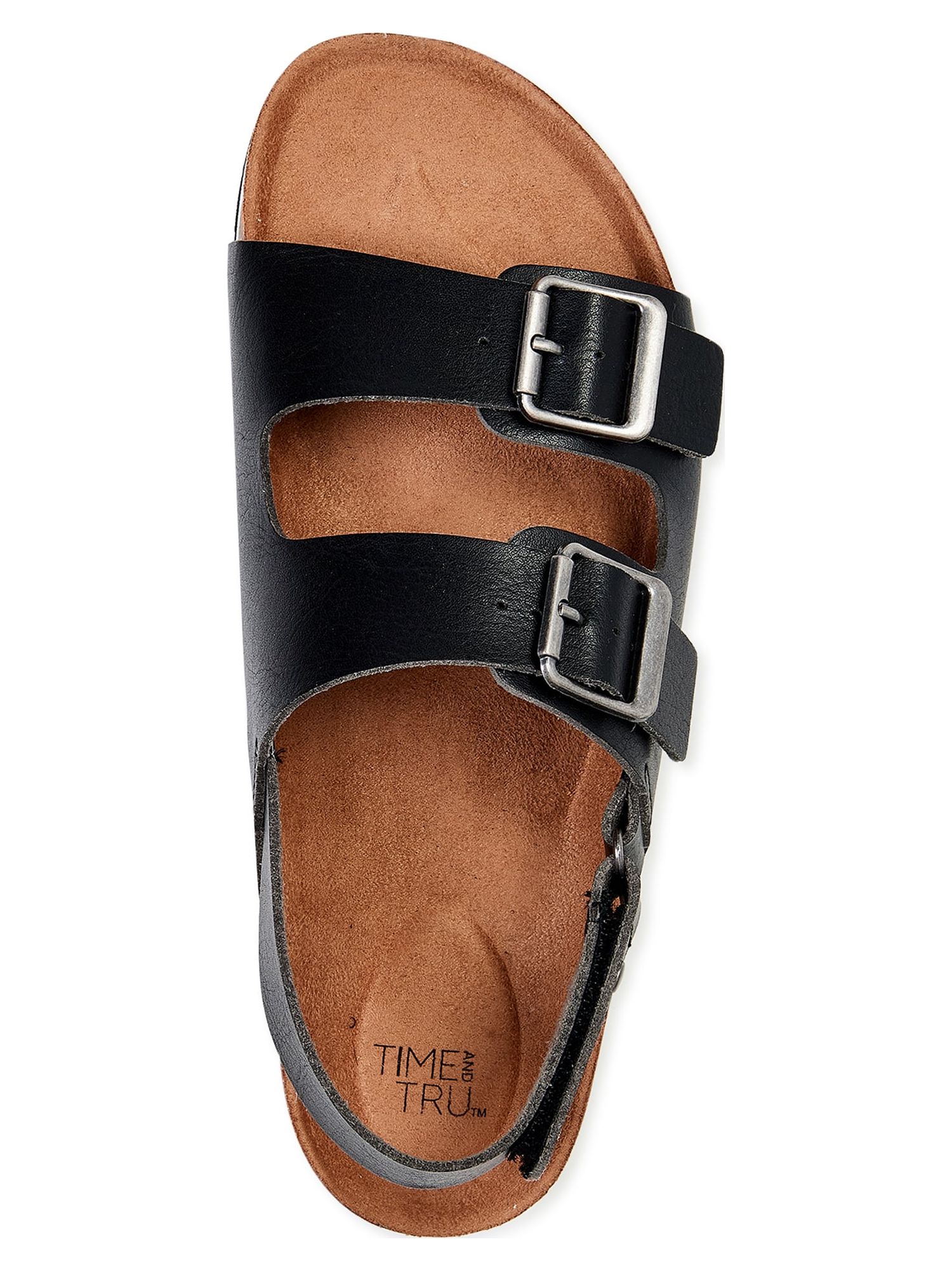 Time and Tru Women's Back Strap Footbed Sandals