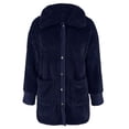 thumbnail image 4 of CEHVOM Femmes Hiver Chaud Solide Hiver Allongé Peluche Manches Longues, 4 of 5