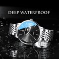thumbnail image 3 of POEDAGAR Men Watch Stainless Stain Business Quartz Men's Wristwatch Waterproof Luminous Date Top Swiss Brand Luxury Watches, 3 of 4