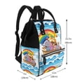 thumbnail image 2 of Pofeuu Rainbow Animals on Noah's Ark Print Diaper Bag Backpack, Multifunction Travel Pack Maternity Baby Changing Bags, Large Capacity, Waterproof, 2 of 6