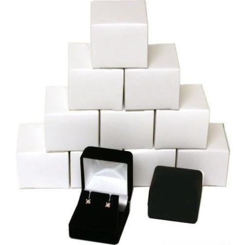 Findingking 12 Black Flocked Earring Gift Boxes Jewelry Box Walmart Com Walmart Com