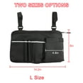 thumbnail image 4 of Wheelchair Accessories,Wheelchair Storage Bag,Pouch for Walker,Wheelchair Side Bags Back Bag,Walker Cup Holder for Rolling,Universal Wheelchair Clip on Cup Holder-14.2*7.5 Inches (Black), 4 of 8