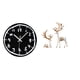 thumbnail image 1 of Reloj de pared acrílico decorativo moderno, silencioso, minimalista, con estatuas de renos , coleccionable, artesanal, para amantes de los cie, 1 of 8