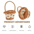thumbnail image 4 of Basket Mini Baskets Flower Small For Woven Wicker Miniature With Picnic Girl Handle Gift Favors Storage Rattan Tiny Decorative, 4 of 9