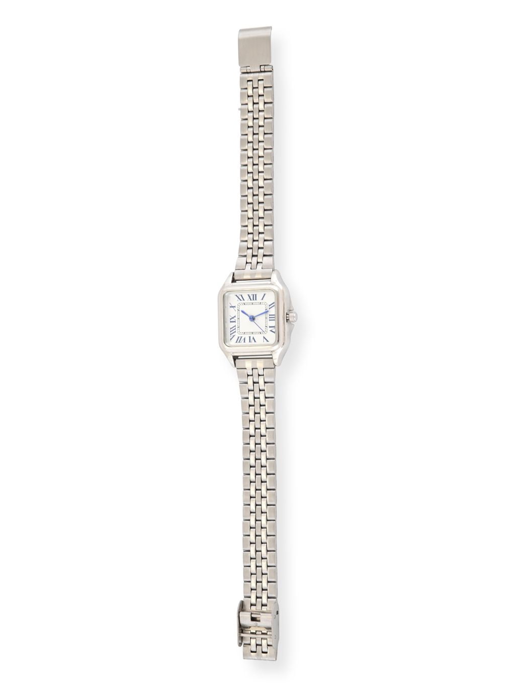 No Boundaries Adult Female Silvertone Square Case Watch with Matching Link Bracelet.