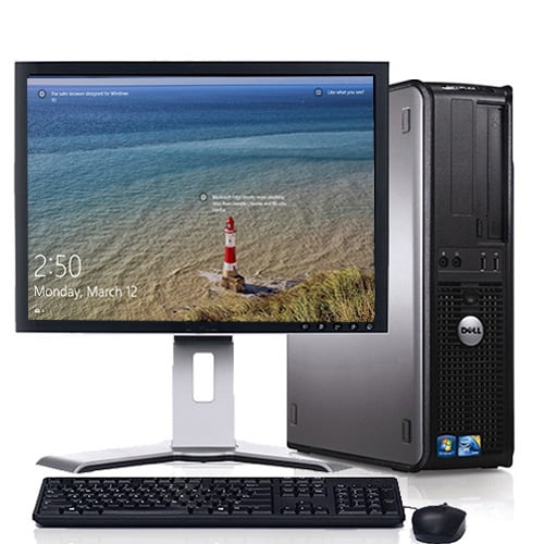 Dell Optiplex Desktop Computer Bundle With Intel Processor Dvd Wifi 17 Lcd Keyboard Mouse And Windows 10 Refurbished Walmart Com Walmart Com