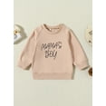 thumbnail image 2 of Bagilaanoe Toddler Baby Girl Boy Casual Sweatshirt Long Sleeve Letter Print Pullover 6M 12M 18M 24M 3T Kids Fall Loose Tee Tops, 2 of 6