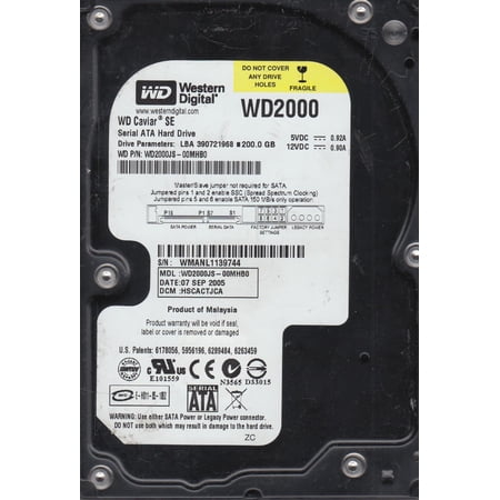 WD2000JS-00MHB0  DCM HSCACTJCA  Western Digital 200GB SATA 3.5 Hard Drive price history on PriceWatchPro