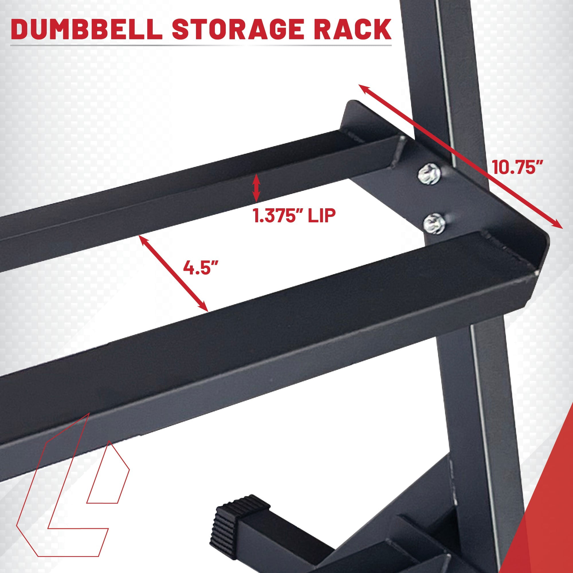 Lifeline Fitness Dumbbell Rack - Three-Tier Weight Storage Organizer for Home Gym - Up to 1000 lbs