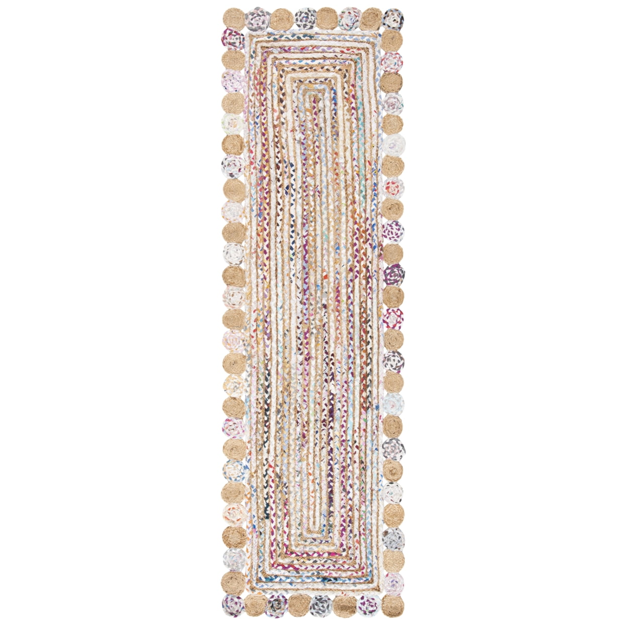 SAFAVIEH Cape Cod Kyle Braided Area Rug, 6' x 9', Beige/Multi
