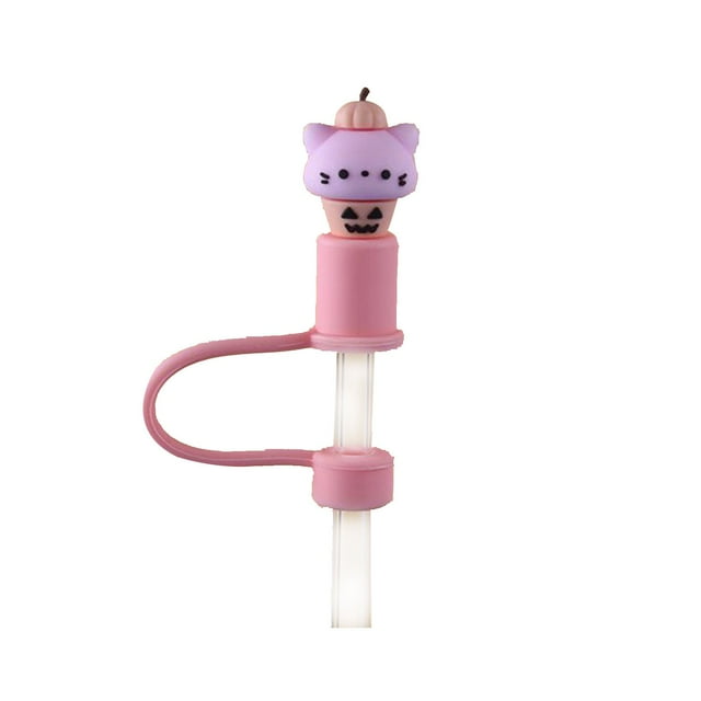 WHEANG Soft Silicone Straw Set With Dust Cover Universal Diameter 8mm Including Glass Straw And Dust Plug