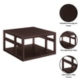 thumbnail image 4 of Convenience Concepts Monterey Square Coffee Table with Shelf, Espresso, 4 of 6