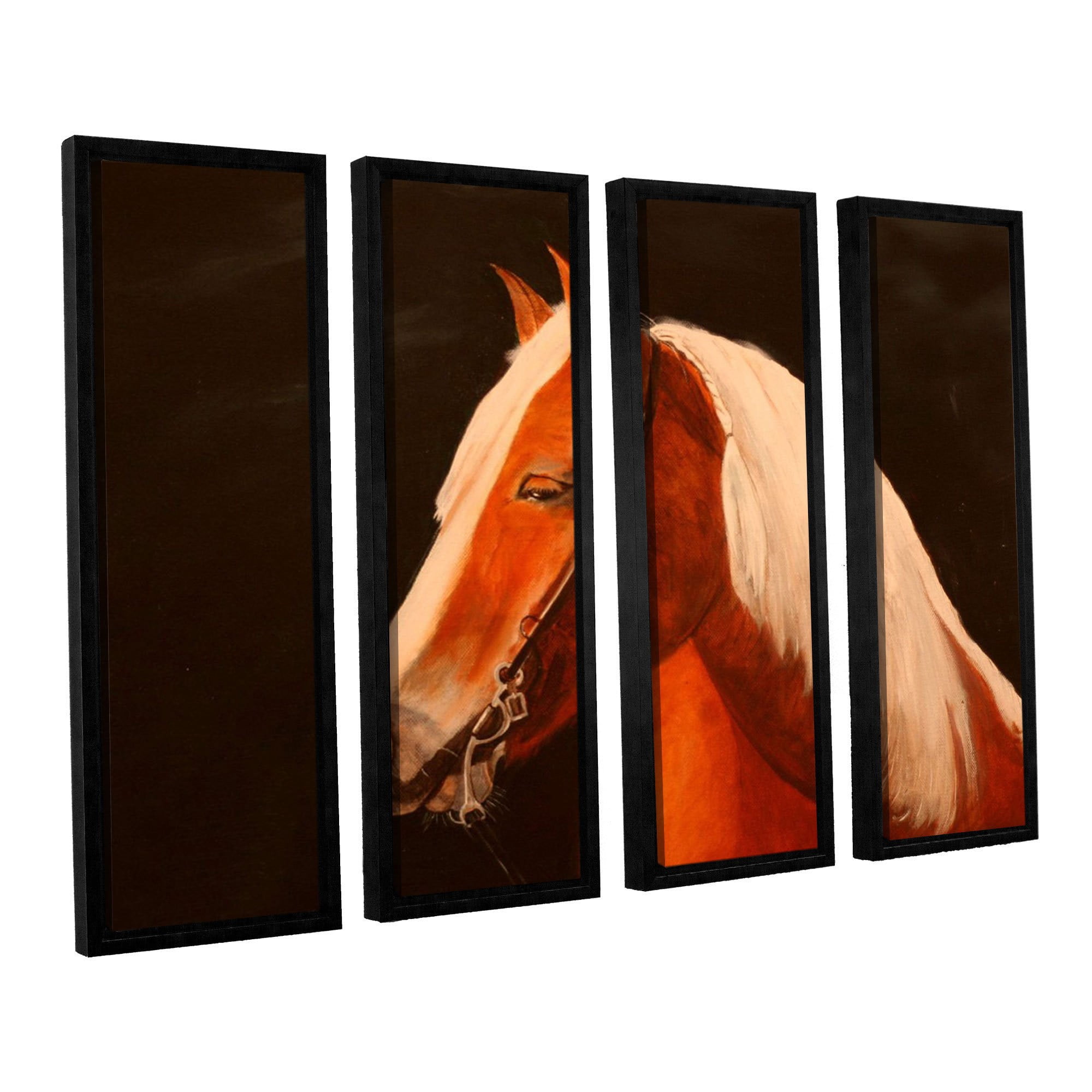 ArtWall Lindsey Janich "Horse Painted" 4-Piece Floater Framed Canvas Set