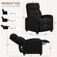 thumbnail image 4 of Yaheetech Modern Upholstered Boucle Recliner Chair with Pocket Springs, Black, 4 of 6